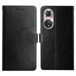 Custodia per telefono in pelle flip orizzontale con cuciture a Y con supporto e slot per schede e portafoglio e cornice per foto, For Huawei P50, For Huawei P50 Pro