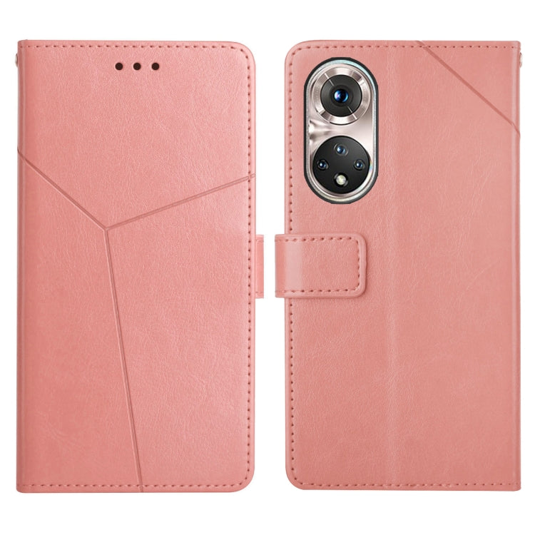 Custodia per telefono in pelle flip orizzontale con cuciture a Y con supporto e slot per schede e portafoglio e cornice per foto, For Huawei P50, For Huawei P50 Pro