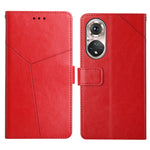 Custodia per telefono in pelle flip orizzontale con cuciture a Y con supporto e slot per schede e portafoglio e cornice per foto, For Huawei P50, For Huawei P50 Pro