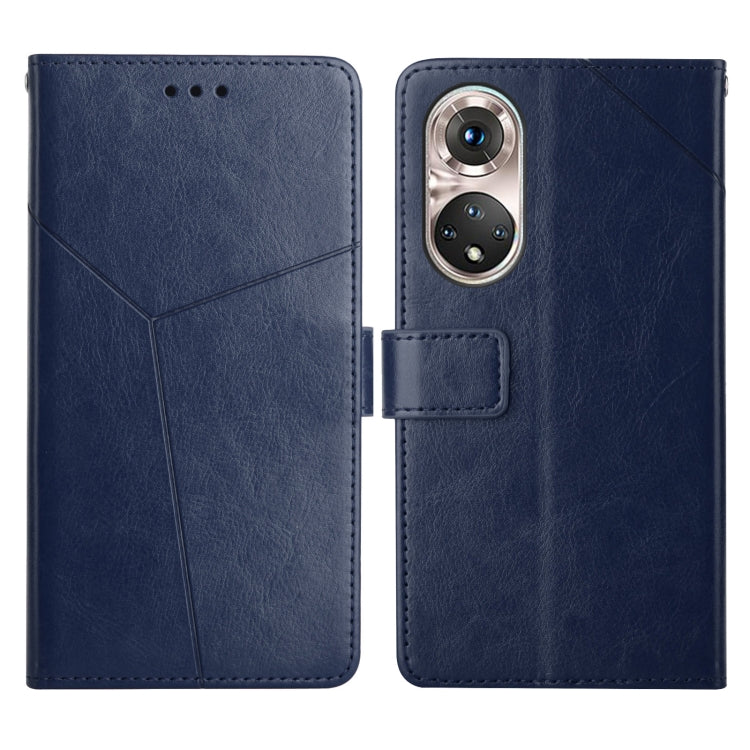 Custodia per telefono in pelle flip orizzontale con cuciture a Y con supporto e slot per schede e portafoglio e cornice per foto, For Huawei P50, For Huawei P50 Pro