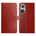Custodia per telefono in pelle flip orizzontale con cuciture a Y con supporto e slot per schede e portafoglio e cornice per foto, For Huawei P50, For Huawei P50 Pro