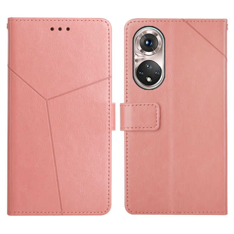 Custodia per telefono in pelle flip orizzontale con cuciture a Y con supporto e slot per schede e portafoglio e cornice per foto, For Huawei P50, For Huawei P50 Pro