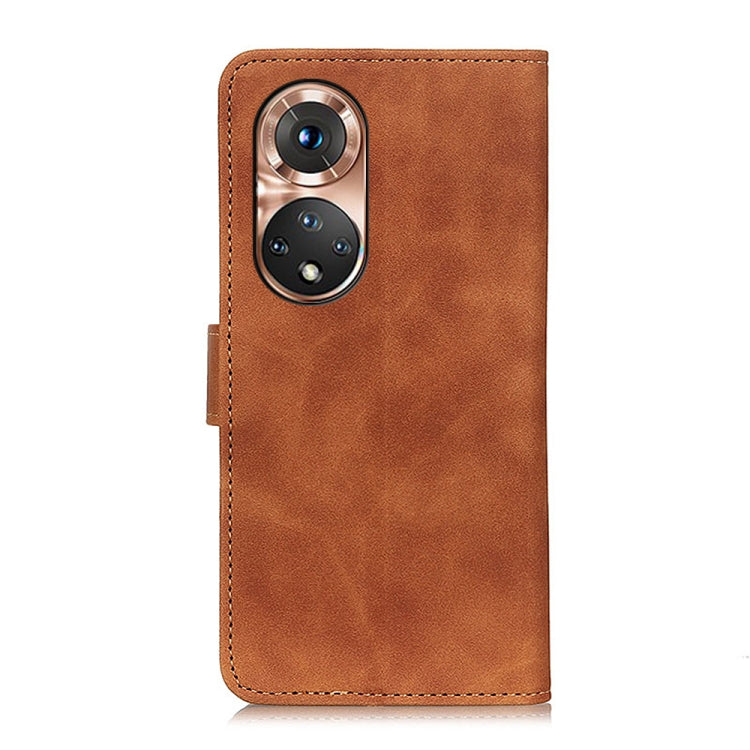 KHAZNEH Custodia per cellulare in pelle con vibrazione orizzontale a trama retrò, For Huawei nova 9, For Huawei nova 9 Pro / Honor 50 Pro