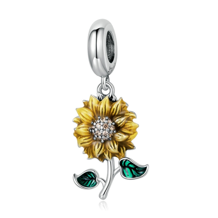 Accessori per collana braccialetto fai da te con ciondolo girasole in argento sterling S925, Sunflower