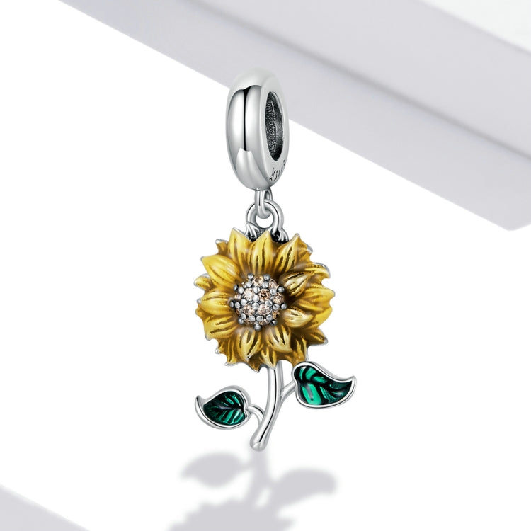 Accessori per collana braccialetto fai da te con ciondolo girasole in argento sterling S925, Sunflower