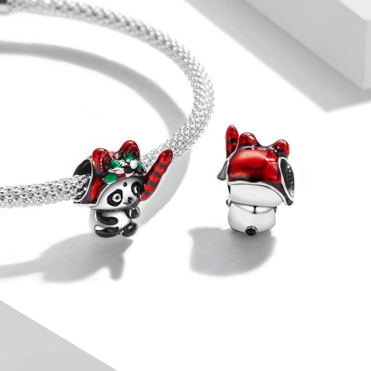 Accessori per collana braccialetto fai-da-te con perline panda tigre in argento sterling S925, Tiger Panda