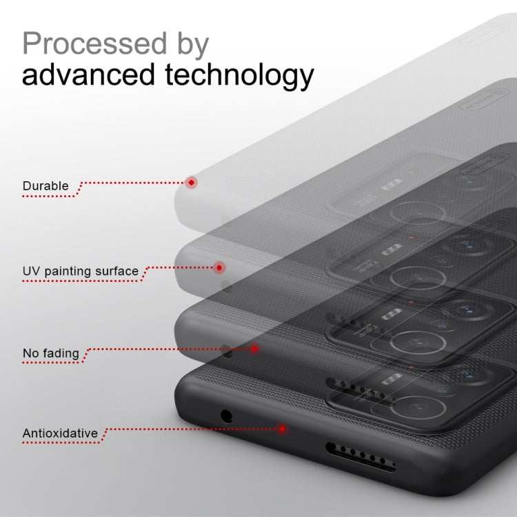 NILLKIN Custodia protettiva per telefono con struttura concavo-convessa satinata per PC, For Samsung Galaxy A03s / A037G, For Xiaomi Mi 11T / 11T Pro, For Xiaomi Civi