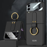 GKK Ultra-sottile Custodia per telefono a copertura totale per PC con supporto ad anello, For Samsung Galaxy Z Flip3 5G