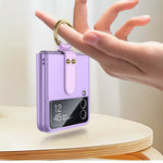 GKK Ultra-sottile Custodia per telefono a copertura totale per PC con supporto ad anello, For Samsung Galaxy Z Flip3 5G