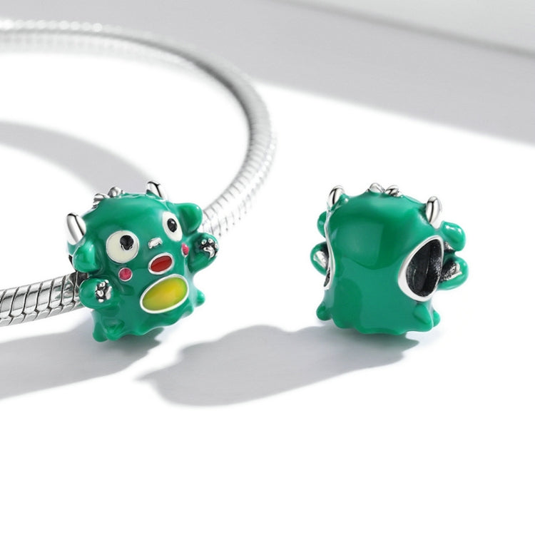 Accessori per collana braccialetto fai da te con perline di mostri carini in argento sterling S925, Cute Monster