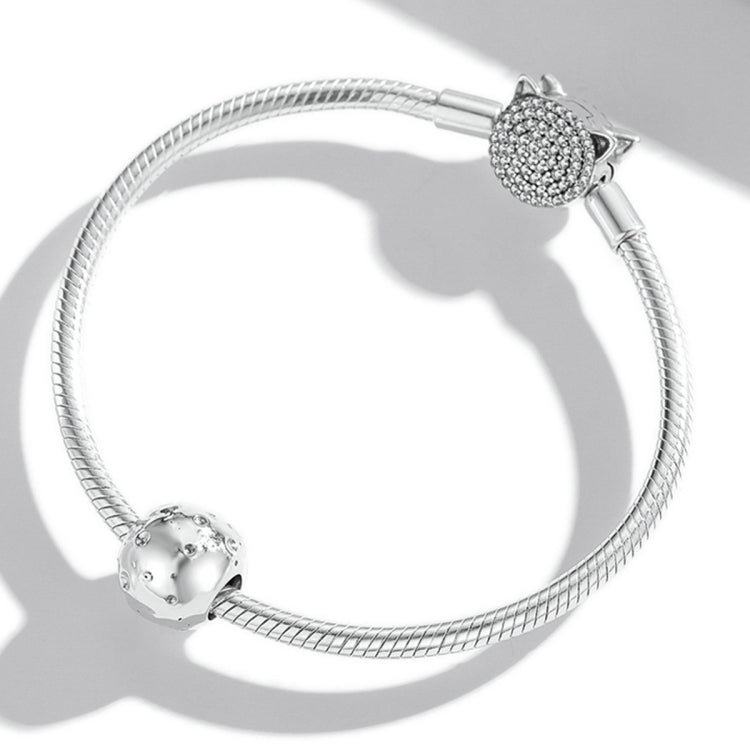 Accessori per collana braccialetto fai-da-te con perline lunari in argento sterling S925, Moon