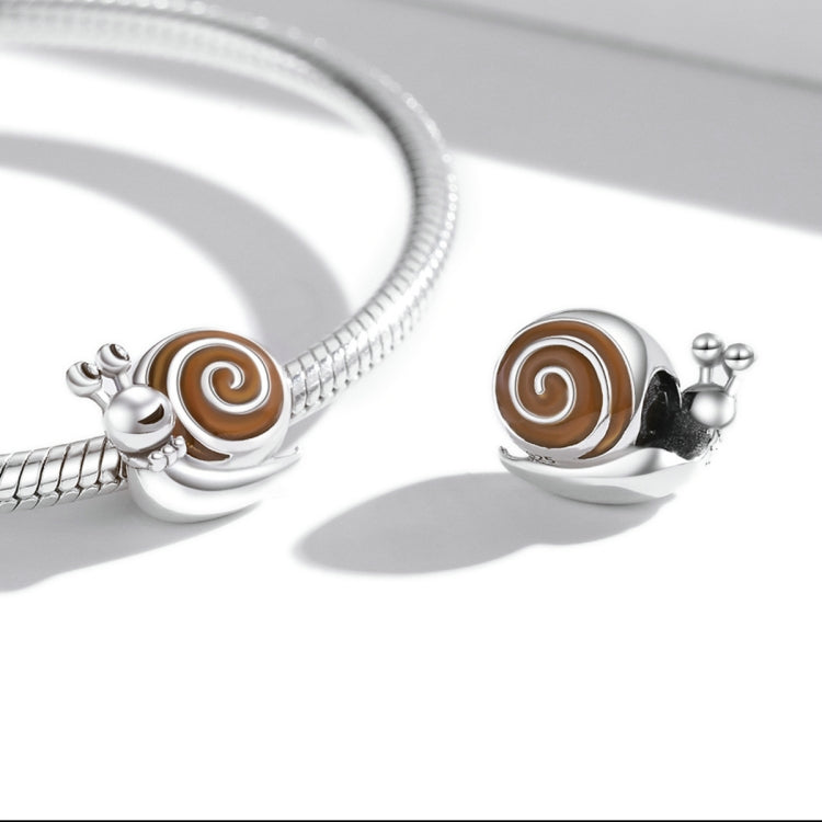 Accessori per collana braccialetto fai-da-te con perline Mr. Snail in argento sterling S925, Mr. Snail