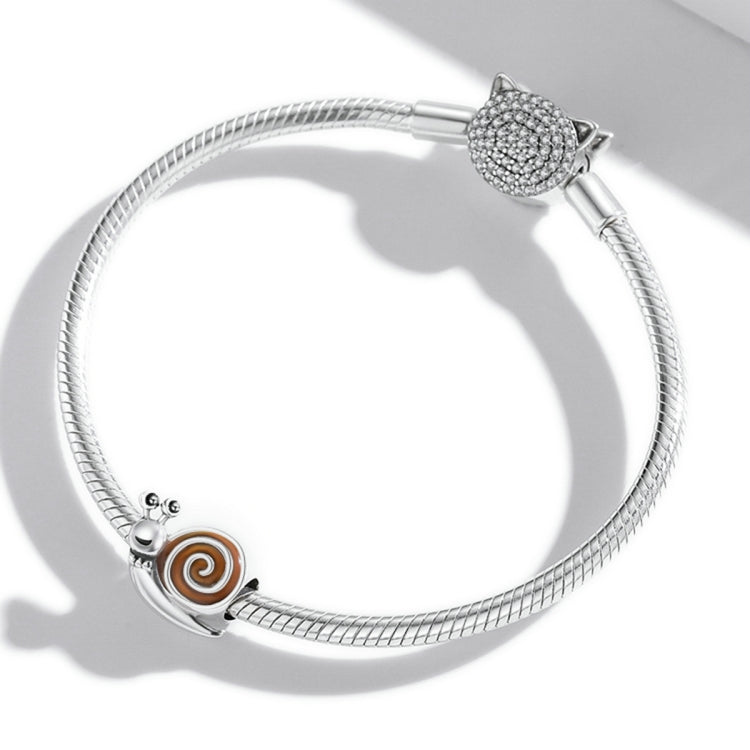 Accessori per collana braccialetto fai-da-te con perline Mr. Snail in argento sterling S925, Mr. Snail