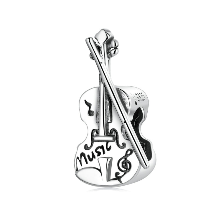 Accessori per collana braccialetto fai-da-te con perline di violino retrò in argento sterling S925, Retro Violin