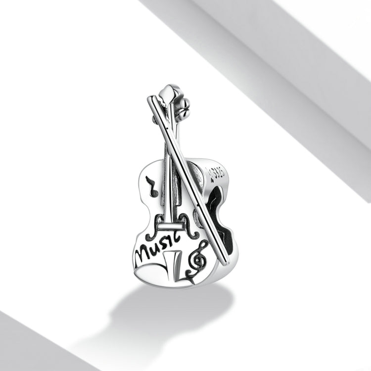 Accessori per collana braccialetto fai-da-te con perline di violino retrò in argento sterling S925, Retro Violin