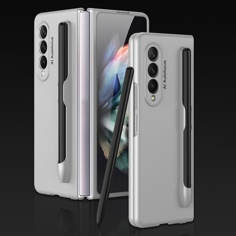 GKK Ultra-sottile custodia a libro con copertura completa con slot per penna, For Samsung Galaxy Z Fold3 5G