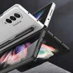 GKK Ultra-sottile custodia a libro con copertura completa con slot per penna, For Samsung Galaxy Z Fold3 5G