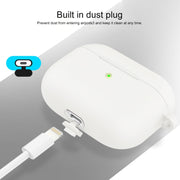 Custodia protettiva per auricolari con fondo tondo in silicone addensato con gancio per AirPods 3