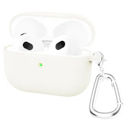 Custodia protettiva per auricolari con fondo tondo in silicone addensato con gancio per AirPods 3