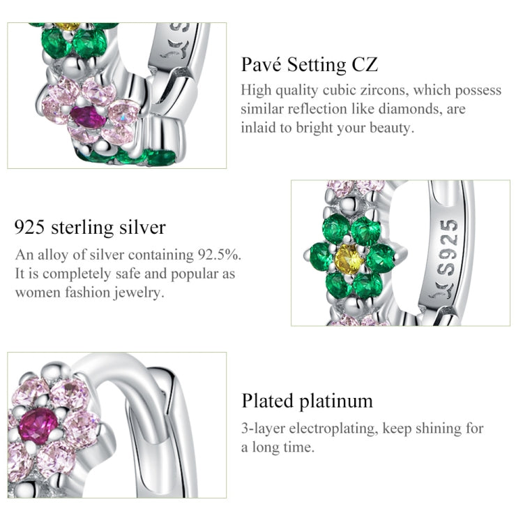 Orecchini da donna con fiori delicati in argento sterling S925, Delicate Flowers