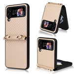 Custodia per telefono in fibra di carbonio, For Samsung Galaxy Z Flip3 5G