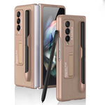 Custodia a libro ultrasottile GKK per PC + PU con supporto e slot per penna, For Samsung Galaxy Z Fold3 5G