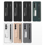 Custodia a libro ultrasottile GKK per PC + PU con supporto e slot per penna, For Samsung Galaxy Z Fold3 5G