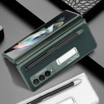 Custodia a libro ultrasottile GKK per PC + PU con supporto e slot per penna, For Samsung Galaxy Z Fold3 5G
