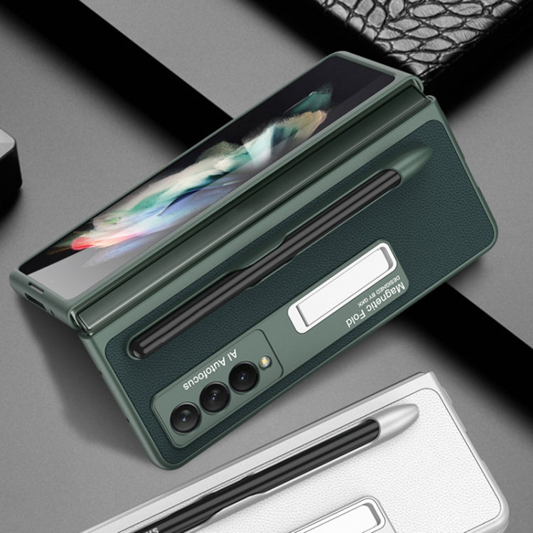 Custodia a libro ultrasottile GKK per PC + PU con supporto e slot per penna, For Samsung Galaxy Z Fold3 5G