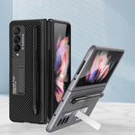 Custodia a libro ultrasottile GKK per PC + PU con supporto e slot per penna, For Samsung Galaxy Z Fold3 5G
