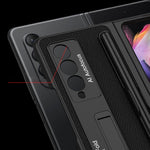 Custodia a libro ultrasottile GKK per PC + PU con supporto e slot per penna, For Samsung Galaxy Z Fold3 5G