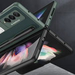 Custodia a libro ultrasottile GKK per PC + PU con supporto e slot per penna, For Samsung Galaxy Z Fold3 5G