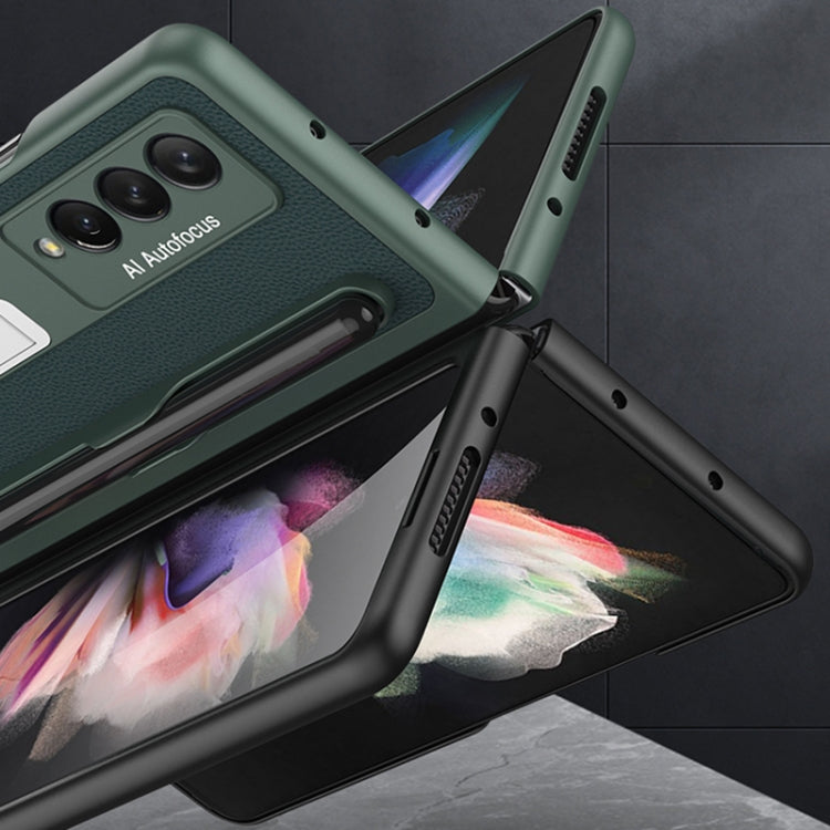 Custodia a libro ultrasottile GKK per PC + PU con supporto e slot per penna, For Samsung Galaxy Z Fold3 5G