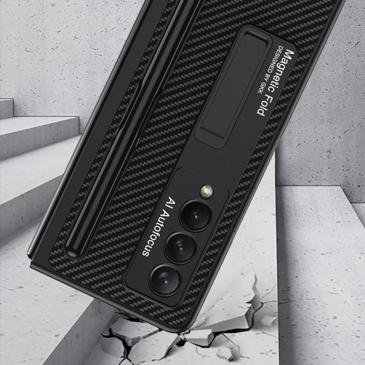 Custodia a libro ultrasottile GKK per PC + PU con supporto e slot per penna, For Samsung Galaxy Z Fold3 5G