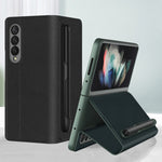 Custodia per telefono in pelle con flip orizzontale ultrasottile GKK con slot per penna, For Samsung Galaxy Z Fold3 5G