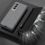 Custodia per telefono in pelle con flip orizzontale ultrasottile GKK con slot per penna, For Samsung Galaxy Z Fold3 5G