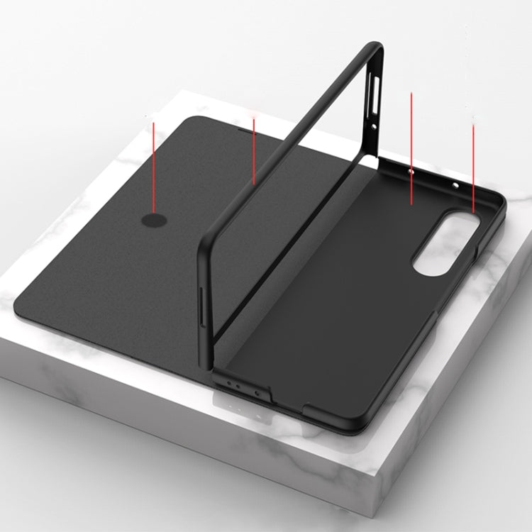 Custodia per telefono in pelle con flip orizzontale ultrasottile GKK con slot per penna, For Samsung Galaxy Z Fold3 5G