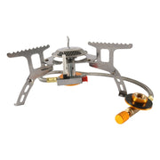 A6625-02 Fornello a gas portatile con bruciatore diviso per esterni con accendino, A6625-02