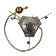 A6625-02 Fornello a gas portatile con bruciatore diviso per esterni con accendino, A6625-02