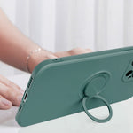 Custodia in silicone liquido per iPhone 13 mini con cordino