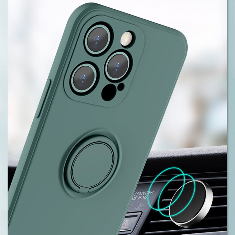 Custodia in silicone per iPhone 13 con anello e cordino