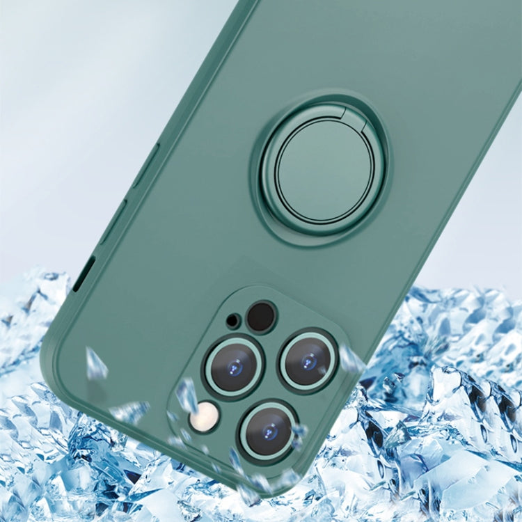 Custodia in silicone per iPhone 13 con anello e cordino
