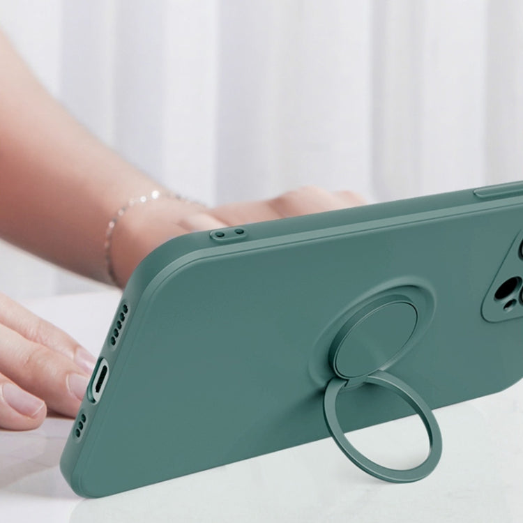 Custodia in silicone liquido per iPhone 13 Pro con cordino
