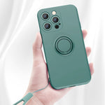 Custodia in silicone liquido per iPhone 13 Pro Max con cordino