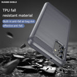 Custodia per telefono TPU in fibra di carbonio con trama spazzolata, For Samsung Galaxy A13 5G, For Samsung Galaxy M52 5G