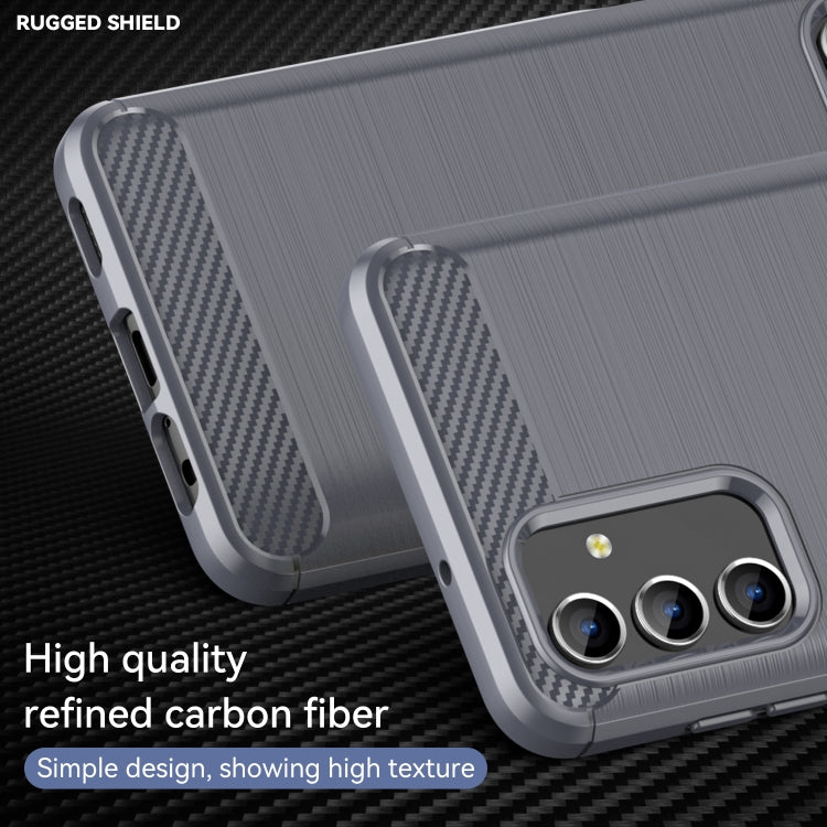 Custodia per telefono TPU in fibra di carbonio con trama spazzolata, For Samsung Galaxy A13 5G, For Samsung Galaxy M52 5G