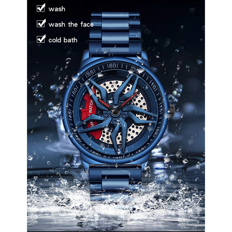 SANDA 1062 Orologio al quarzo da uomo con cinturino in acciaio con quadrante girevole a 360 gradi, 1062 Steel Strap