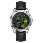 SANDA 1065 Orologio al quarzo da uomo con quadrante non girevole con ruota cava 3D, Steel Belt, Leather Belt, Mesh Belt