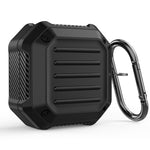 Custodia protettiva per auricolari da viaggio in fibra di carbonio antiurto con gancio, For Samsung Galaxy Buds Live / Buds 2 / Buds Pro / Buds 2 Pro
