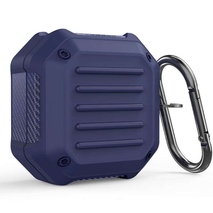 Custodia protettiva per auricolari da viaggio in fibra di carbonio antiurto con gancio, For Samsung Galaxy Buds Live / Buds 2 / Buds Pro / Buds 2 Pro